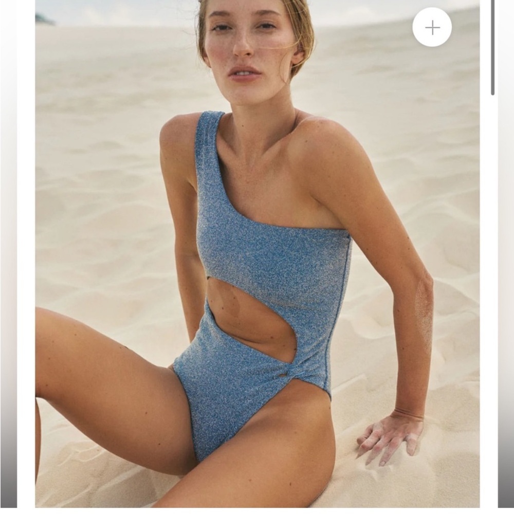 • Baobab • Women’s Nikka One Piece in Glossy Blue Sparkly XS